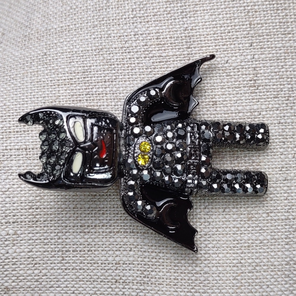 Crystal Studded Batman Brooch/Pendant